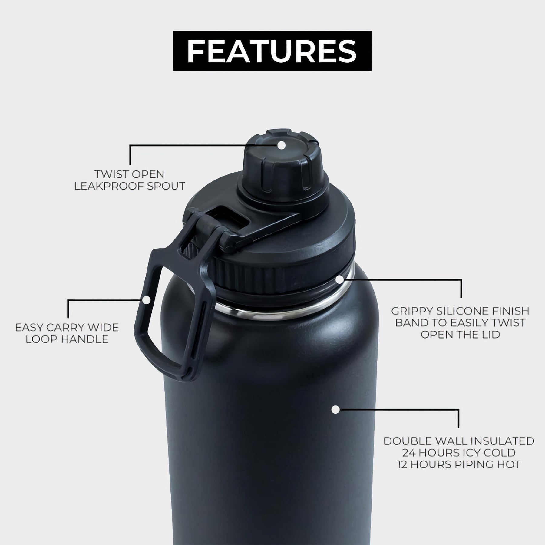 HydratePro UNLEASHED 24oz Flask